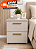 Kit 2 Mesas De Cabeceira Compacta Lateral Dubai cor Off white - Imagem 6