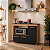 Balcão Ana para Cooktop 5 Bocas SAVANA/PRETO com 3 Portas Cozinha – Móvel de Cozinha Funcional - Imagem 1