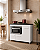 Balcão Ana para Cooktop 5 Bocas BRANCO com 3 Portas Cozinha – Móvel de Cozinha Funcional - Imagem 1
