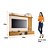 Painel Para Tv Lets C/ Detalhe Em Ripado E 2 Portas - Imagem 2