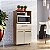 Balcão Luna Multiuso 02 Portas P/ Forno E Microondas Compacto Savana/Off White - Imagem 1