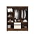 Guarda Roupa Ideal Plus 6 Portas COR:IMBUIA/CHAMP - Imagem 3