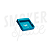 Cinzeiro de Silicone - Quadrado 3 apoios - TGB - Azul - Imagem 1