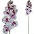 Orquidea Phalaenopsis 8 Flores Branca Artificial Premium 100CM - Imagem 1