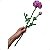 Ranúnculo Rosa Com 1 Flor e 1 Botão Artificial Premium 62CM - Imagem 2