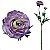 Ranúnculo Lilás Com 1 Flor e 1 Botão Artificial Premium 62CM - Imagem 1