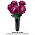 Ranúnculo Fucsia Com 1 Flor e 1 Botão Artificial Premium 62CM - Imagem 4