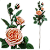 Galho De Rosa Artificial Premium Luxo 2 Rosas 1 Botão 72cm - Imagem 12