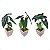 Conjunto 3 Mini Vasos Copo de Leite Alocasia e Caladio Artificiais - Imagem 2