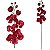 Orquidea Phalaenopsis Vermelha Com 7 Flores Artificial 77CM - Imagem 1