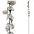 Molucela Decor Fantasia Artificial Premium 100CM Kit com 3 - Imagem 1