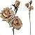 Rosa Decor Fantasia Artificial Premium 60CM Kit com 3 - Imagem 1