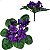 Buquê de Violeta Artificial Premium Kit com 2 - Imagem 1
