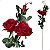 Galho de Rosa Artificial Premium 2 Rosas 1 Botão - Imagem 2