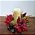 Candelabro de Natal Com Flores Artificiais Luxo Premium - Imagem 2