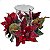 Candelabro de Natal Com Flores Artificiais Luxo Premium - Imagem 1