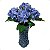 Haste de Hortensia Artificial Azul 70CM - Imagem 4