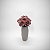 Rosa Metalizada Decor Luxo Artificial 65CM - Imagem 4
