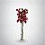 Orquidea Phalaenopsis Vermelha Neve Artificial Glitter - Imagem 2