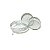 Kit bandeja decorativa metal redonda branca c arabescos - Imagem 1