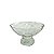 Vaso fruteira genôva de vidro transparente pequeno rigado - Imagem 1