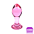 (A56C) Plug Anal de Vidro Rosa - Tamanho G - Imagem 1