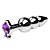 (RY131B+RYPJ050KZB) Plug Anal de Metal Aspiral com Coração - Pedra Roxa - Imagem 4