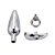 (RY131C) Plug Anal de Metal Liso com Alça - 6 Cores - Imagem 6