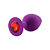 (RY069C) Plug Anal Silicone Roxo com Pedra- Tamanho G - Imagem 5