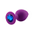 (RY068C) Plug Anal de Silicone Redondo - Roxo - Tamanho M - Imagem 4
