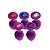 (RY068C) Plug Anal de Silicone Redondo - Roxo - Tamanho M - Imagem 1
