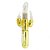 (ZXT-3) Vibrador Rabbit Rotativo com Estimulador de Clitóris e Ânus - Dourado - Recarregável - Imagem 1
