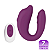 (G621) Vibrador de Casal Formato de Golfinho com Controle Remoto - Roxo - Imagem 1