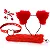 (LB3021) Kit Fantasia Erótica com 4 Peças - Vermelho - Imagem 1