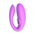 (CD006) Vibrador de Casal com Pulsador e Controle Remoto - Lilás - Imagem 3