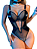 (2211006) Body Lingerie de Arrastão Demon - Tamanho Único - Preto - Imagem 1