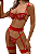 (S21634) Conjunto Lingerie 4 Peças com Renda de Corações - Três Cores - Imagem 1