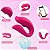 (DB007) Vibrador de Casal com Sugador de Clitóris Via Aplicativo- 2 Cores - Imagem 3