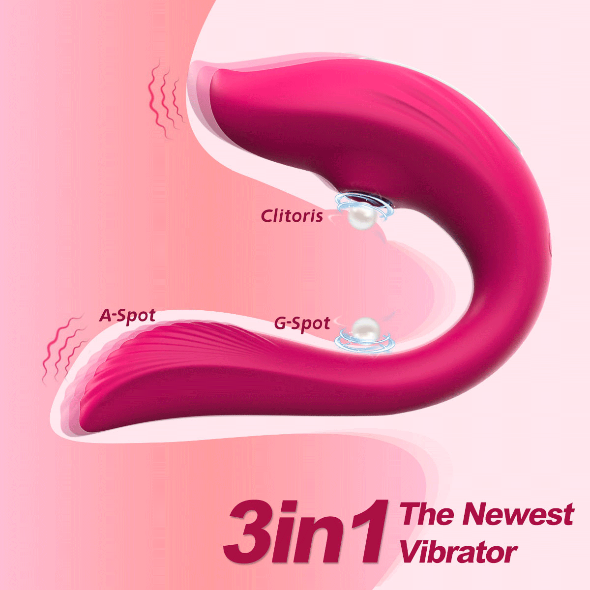 (DB007) Vibrador de Casal com Sugador de Clitóris Via Aplicativo- 2 Cores - Imagem 2