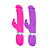 (DB008) Vibrador Rabbit com Veias e Estimulador de Clitóris - 2 Cores - Imagem 1