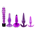 (LB5000) Kit Plug com 4 Unidades e Vibrador Personal Texturizado À Pilha - Imagem 1