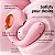 (LB1003) Vibrador Formato de U com Sugador de Clitóris e Alça - 2 Cores - Imagem 2