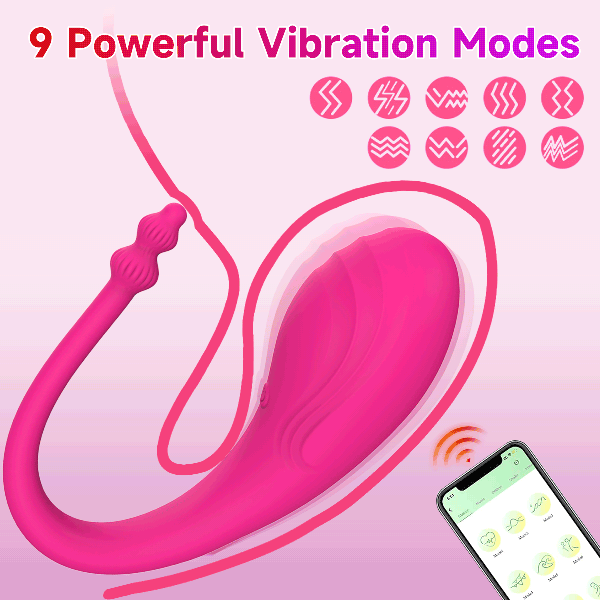 (CL16-34) VIBRADOR DE CASAL VIA APLICATIVO - PINK - Imagem 5