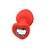 (LB6008) Plug de Silicone em Formato de Coração - Vermelho - M - Imagem 2