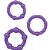 LB6042-ROXO) Kit Anel Peniano Retardador de Ereção 3 Unidades - Roxo - Imagem 1