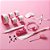 (DZ-234-ZT) Kit Sado BDSM com 10 peças - Rosa Com Branco - Imagem 1