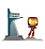 Funko Pop!  Marvel -Avenger Tower & Iron Man #35 (Glow in the dark) - Imagem 1