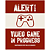 QUADRO DE METAL G - ALERT!VIDEO GAME IN PROGRESS - Imagem 1