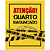 QUADRO DE METAL G - ATENÇÃO QUARTO BAGUNÇADO - Imagem 1