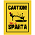 QUADRO DE METAL G - CAUTION THIS IS SPARTA - Imagem 1